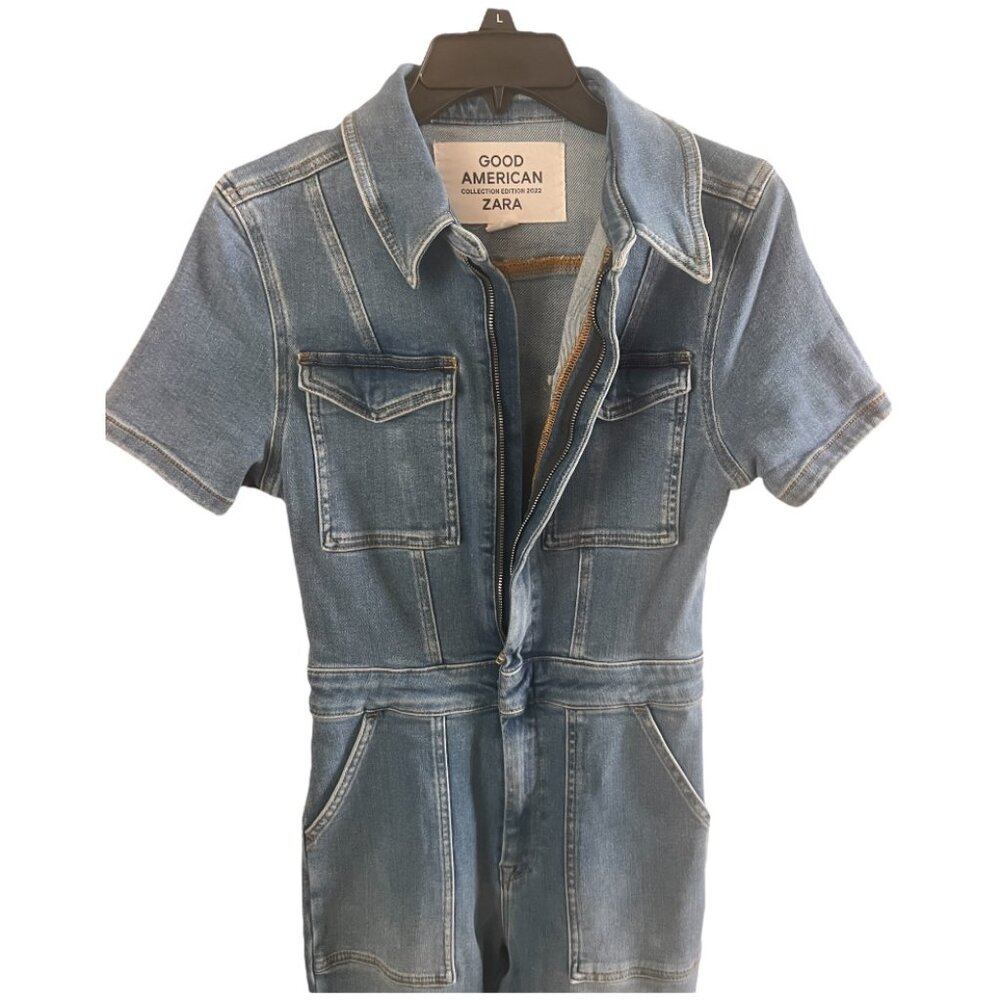 GOOD AMERICAN Collection Edition 2022 ZARA Denim Jumpsuit - Picture 9 of 10